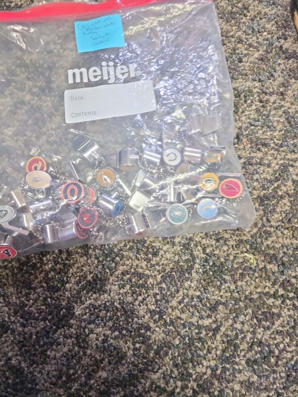 NFL Keychain Whistles Lot Of 30 Assorted Teams